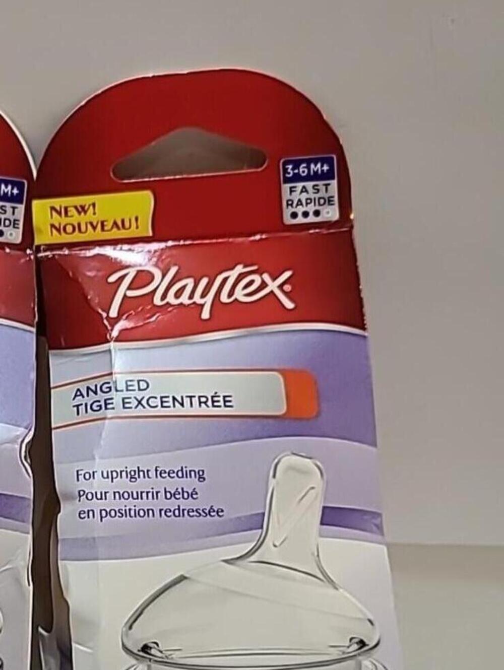 Playtex, Angled Nipple, Fast Flow,2pk Of  2-Count/Pack